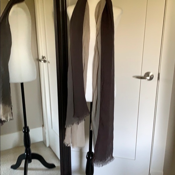 🔥 2 for 30🔥NEW Brown tan ombré duster vest scarf - Picture 5 of 6